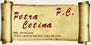Petra Cetina vizit kartica